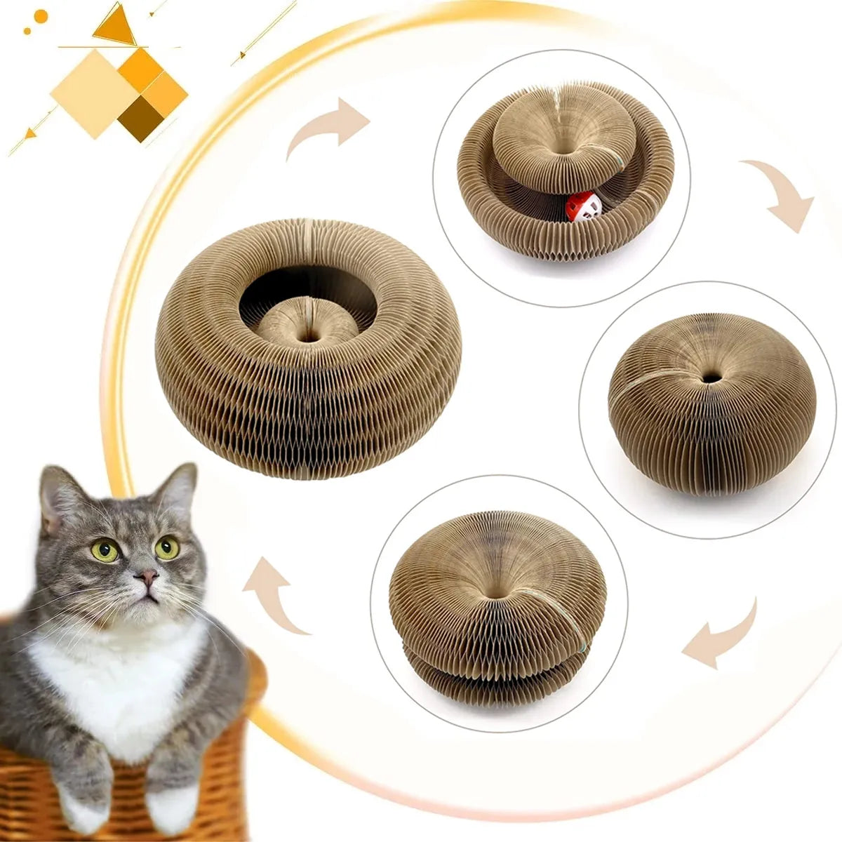 Purrfect Circle Round Cat Scratcher Toy - Cat Toys - Lines & Nines