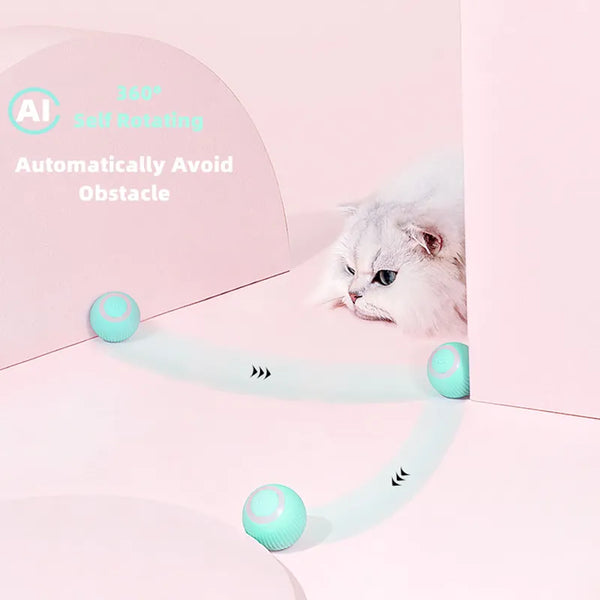 Interactive Smart Ball Cat Toy | USB Rechargeable, Intelligent Play ...