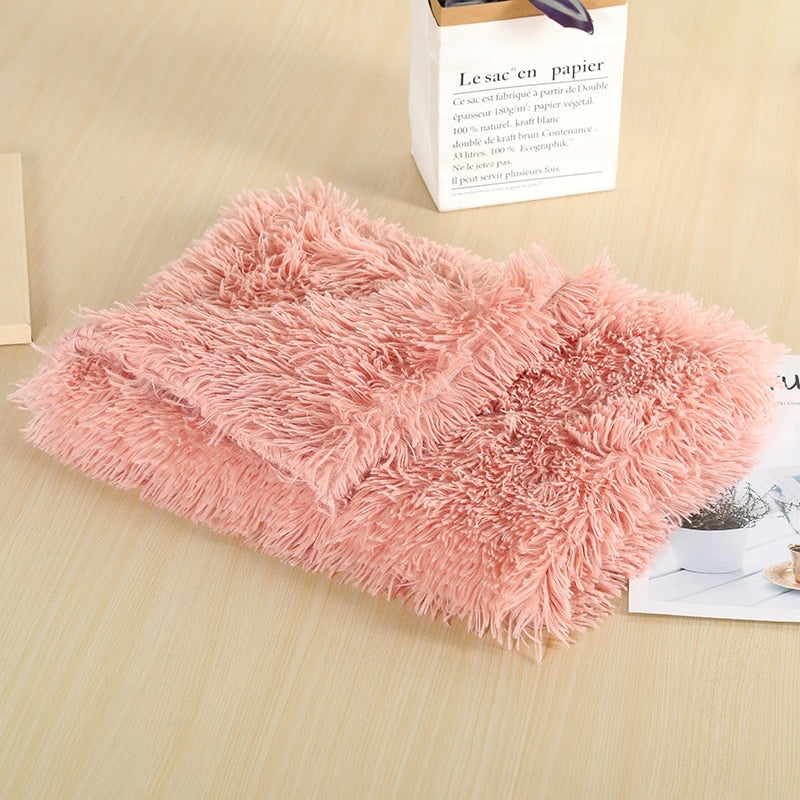 Dusty pink best sale fur throw