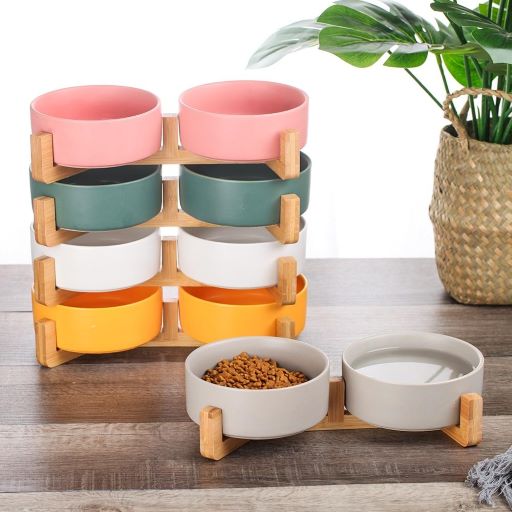 Dog Bowl Drinking Eating Feeding Bowl Puppy with Stand Elevated Feeder  Kitten Food Bowl for Large Medium Small Dogs - AliExpress