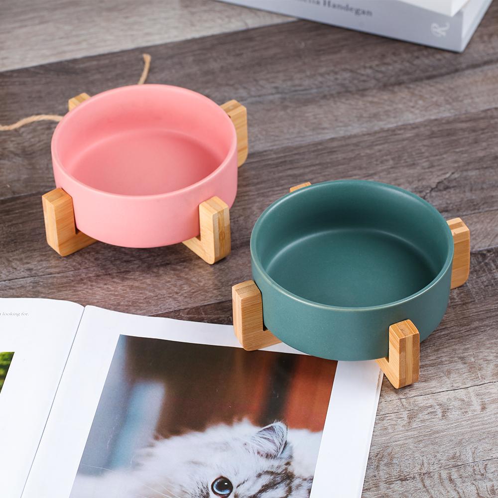 Wooden Dog Bowl Stand | Rustic Pet Feeder | Reclaimed Cat Bowls
